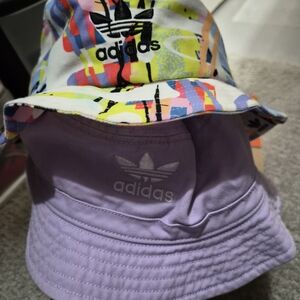 Adidas Colorful and Purple Bucket Hats